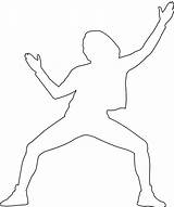 Zumba Silhouette Coloring Pages Outline Silhouettes sketch template