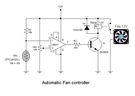 automatic fan controller circuit electronic circuits diagram