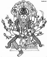 Narasimha Coloring Hindu sketch template