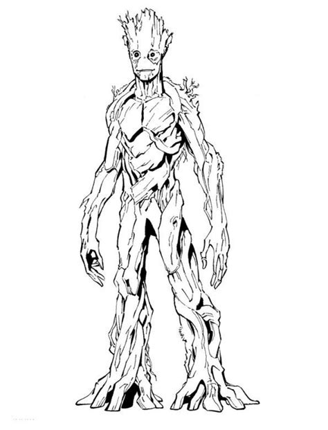 coloring page guardians   galaxy groot avengers coloring pages