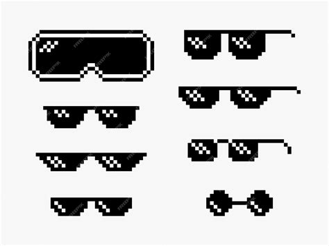 Premium Vector Sunglasses In Pixel Art Style