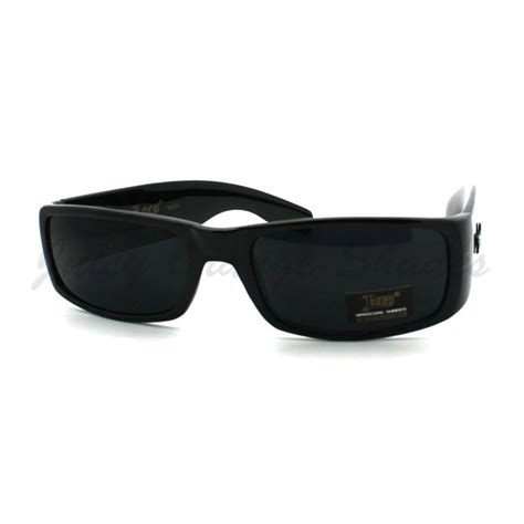 Black Locs Sunglasses Men S Rectangular Super Dark Lens Shades Locs