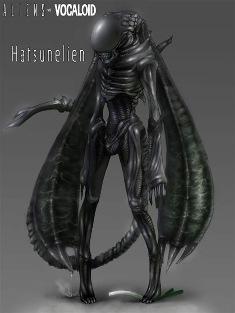 Hatsune Miku And Xenomorph Alien Movie And Vocaloid