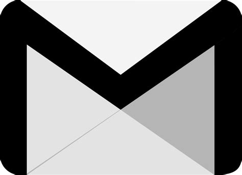 gmail icon logo black  white brands logos