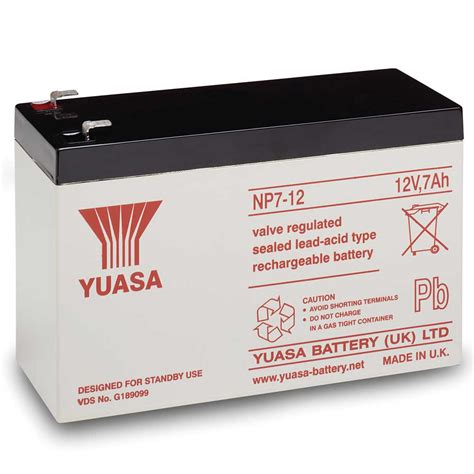 Yuasa Np7 12 Battery 12v 7ah