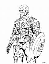 Captain America Coloring Pages Civil War Avengers sketch template