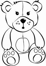 Bear Teddy Cartoon Clipart Clip Stuffed Drawing Coloring Animal Svg Line Book Bears Cliparts Transparent Outline Christmas Pages Colouring Sketch sketch template