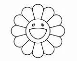 Murakami Takashi Flower Coloring Fleur Painting Logo Choose Board Stencil Happy sketch template