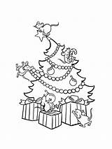 Pages Coloring Tree Christmas Printable sketch template