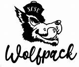 Wolfpack Decal Inspired sketch template