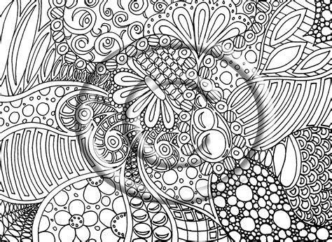 printable  coloring page hand drawn zentangle inspired