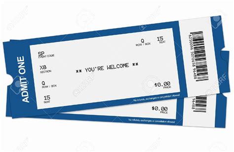 customizable concert ticket template