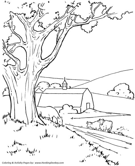 farm life coloring pages farm barn  cows coloring page  kids