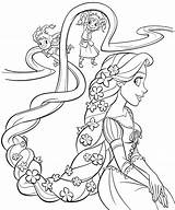 Princess Coloring Pages Kids Rapunzel Tangled sketch template