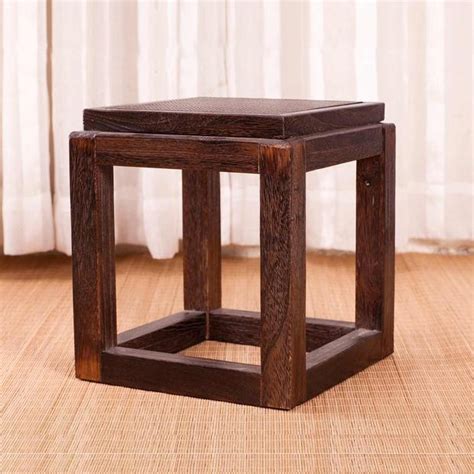 japanese antique wooden stool chair paulownia wood small