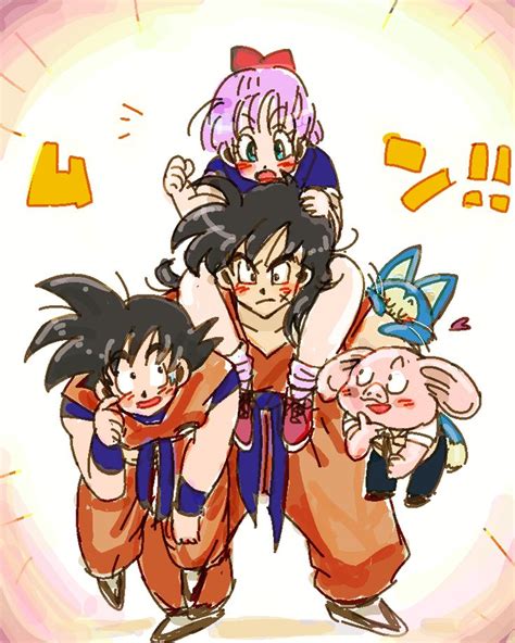 Yamcha Cargando A Bulma Goku Puar Y Oolong Dragon Ball Super Manga