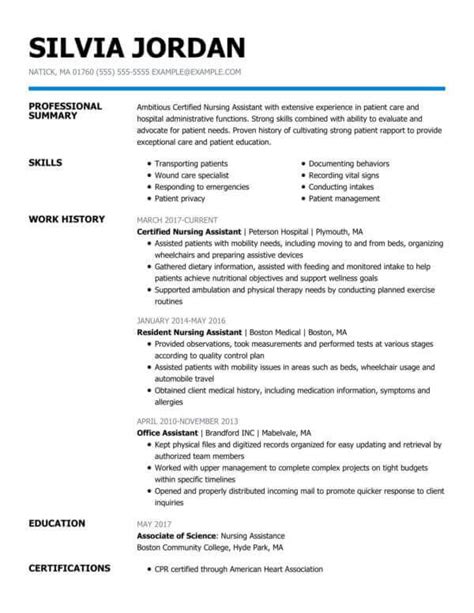 professional nursing resume examples   livecareer
