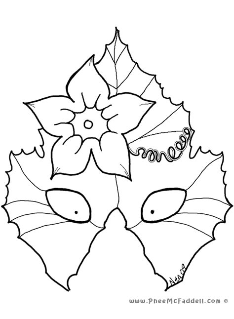 mask coloring pages coloring home