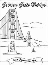 Bridge Gate Golden Coloring Pages Crayola Printable Landmarks Print Francisco San Drawing Colouring Sheets Drawings Geography Famous sketch template