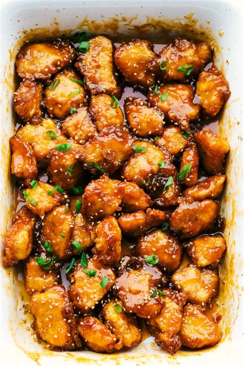 crispy sweet  sour baked chicken recipe therecipecritic
