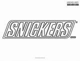 Snickers Coloring Logodix sketch template