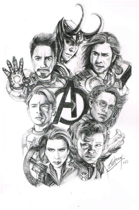 avengers drawing wallpapers wallpaper cave