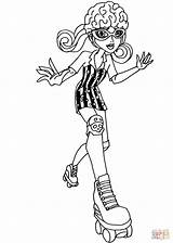 Coloring Roller Maze Skultimate Pages Ghoulia Monster High sketch template