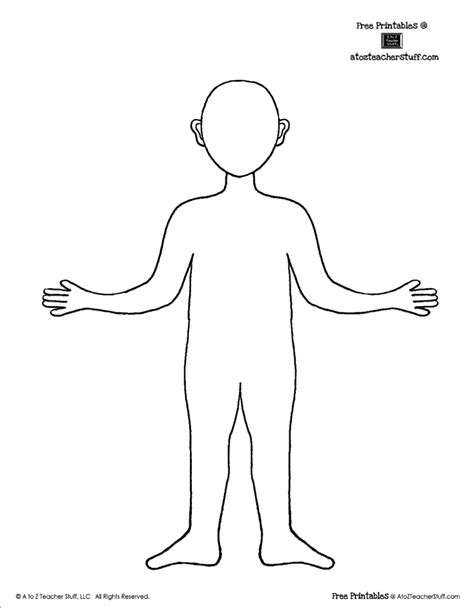 body template outline boy  girl body template person outline