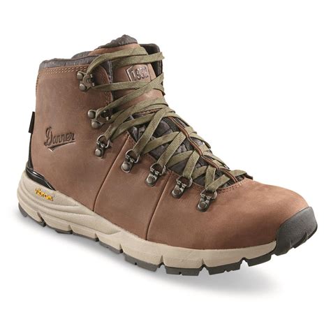 danner mens mountain  waterproof hiking boots full grain leather