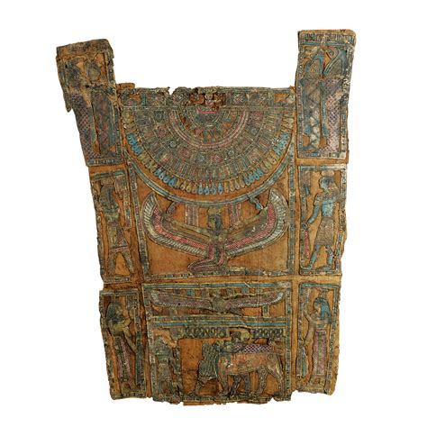 Egyptian Mummy Cartonnage Painted Linen Mummy Protective