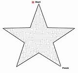 Maze Star Mazes Shape Shaped James sketch template