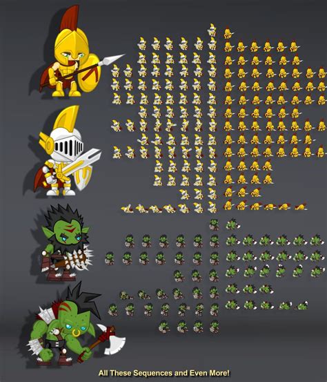 the super sprite bundle royalty free character art for games apps or animation game