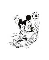 Coloring Mickey Mouse Football Pages sketch template