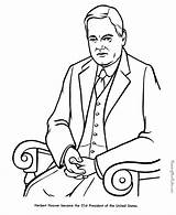 Hoover Herbert Coloring Pages Facts President Presidents Printable Printables Patriotic Printing Help Presidential Go Print Usa sketch template