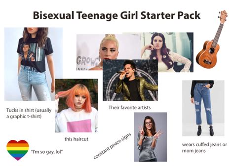 Bisexual Teenage Girl Starter Pack R Starterpacks Starter Packs