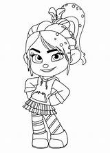 Sugar Rush Coloring Pages Getcolorings Vanellope Beautiful Color sketch template
