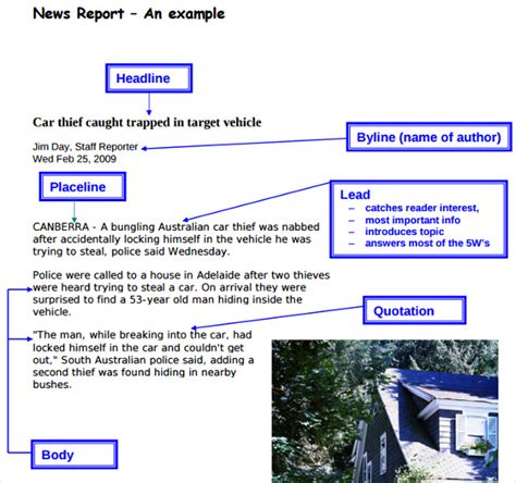 newspaper report template    documents  sample
