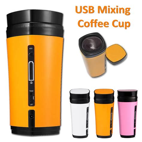 usb powered coffee cup rechargeable heating  automatic stirring