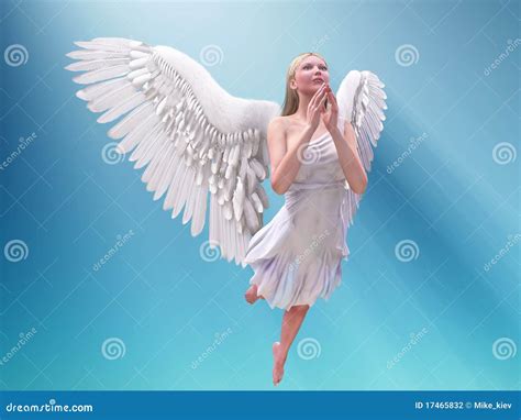 prying white angel stock photography image
