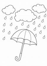 Rainy Coloring Pages Printable Umbrella Drawing Cloudy Rain Sheets Kid Great Easy Popular Getdrawings Save  Choose Print sketch template