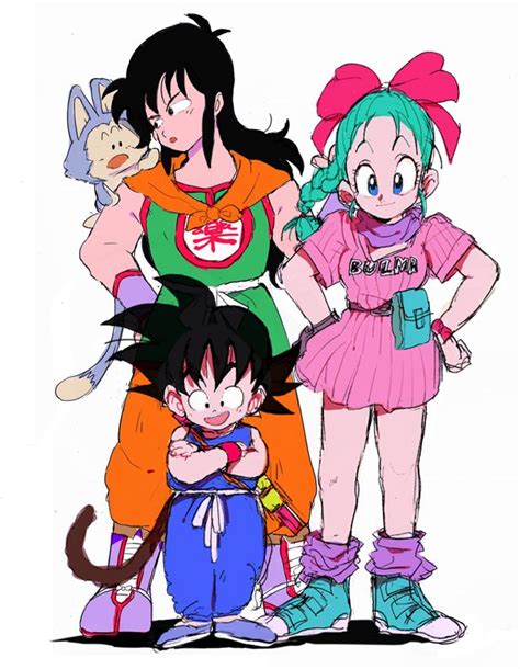 Goku Yamcha Bulma And Puar Dragon Ball Anime