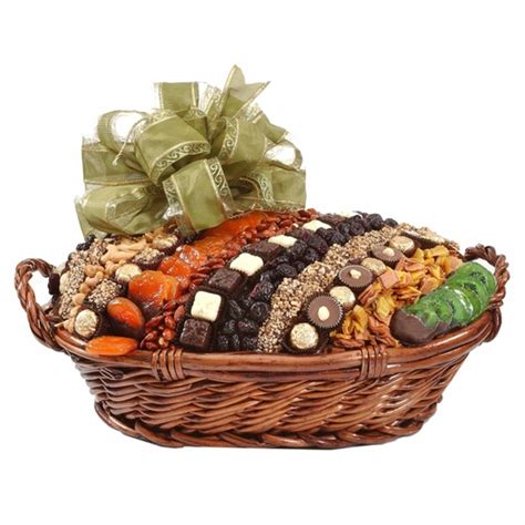 jumbo israeli chocolate dried fruit nut basket israel  gift