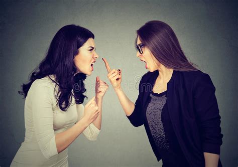 strijd tussen twee vrouwen stock afbeelding afbeelding