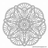 Coloring Mandala Adult Pages Cathedral Sheets sketch template