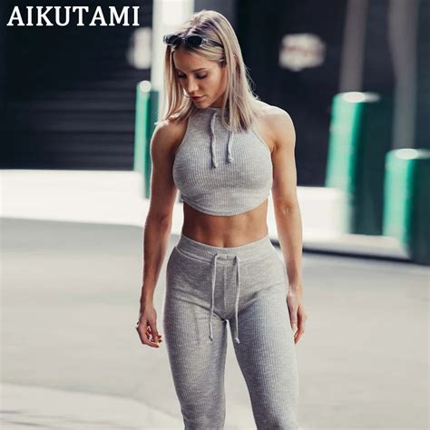 Hot Autumn Women Yoga Set 2 Pieces Workout Suits Sports Wear For Women