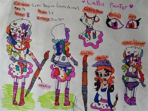 Happypasta Oc Callie Painter Reference Sheet By