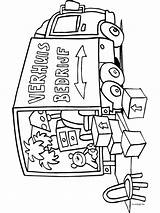 Kleurplaten Kleurplaat Verhuiswagen Verhuizen Bouw Verhuizer Takelwagen Bezoeken sketch template