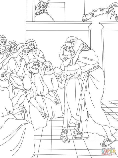 joseph forgives  brothers coloring page  printable coloring pages