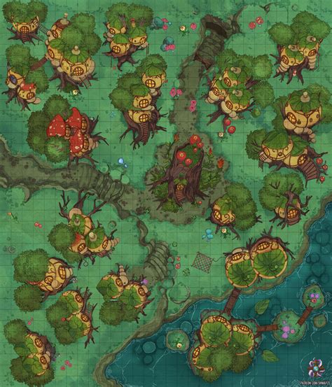 gnome village battle map  rmapmaking