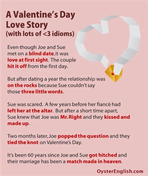 love idioms  short valentines day love story